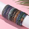 Natural & Synthetic Gemstone and Synthetic Hematite Adjustable Braided Bead Bracelets BJEW-H626-01-1