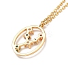 Colorful Cubic Zirconia Constellation Pendant Necklace NJEW-H166-01E-3
