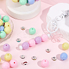 50Pcs Opaque Acrylic Beads MACR-SC0002-34-7