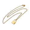 304 Stainless Steel Rolo Chain Pendant Necklaces NJEW-S444-01G-03-4