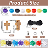 DIY Barrel Plastic & Crosdd Wood Bracelet Making Kits DIY-SC0027-35-2