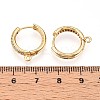 Brass Micro Pave Cubic Zirconia Hoop Earring Finding KK-N261-47G-3