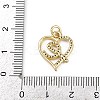 Brass Micro Pave Clear Cubic Zirconia Pendants KK-D409-36G-B-3