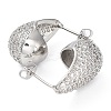 Cubic Zirconia Teardrop Stud Earrings EJEW-H137-01P-01-2