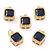 Real 18K Gold Plated Brass Inlaid Cubic Zirconia Charms ZIRC-L100-073G-08-1
