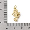 Brass Micro Pave Clear Cubic Zirconia Pendants KK-D431-057G-3