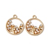 Alloy Crystal Rhinestone Pendants ALRI-K049-12G-1