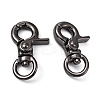 Zinc Alloy Swivel Lobster Claw Clasps X-PALLOY-WH0006-02A-2