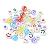 302Pcs 9 Style Transparent & Opaque Rainbow Iridescent Acrylic Beadss Plated and Enamel MACR-CJ0001-55-3