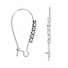 304 Stainless Steel Hoop Earrings Findings Kidney Ear Wires STAS-N092-138A-01-4