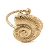 Conch 304 Stainless Steel Open Finger Rings for Women RJEW-A091-16G-4
