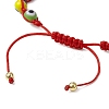 Adjustable Lanmpword Evil Eye Braided Bead Bracelet BJEW-JB11059-01-4