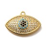 Brass Micro Pave Cubic Zirconia Pendants KK-U055-23G-1