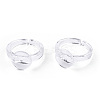 Transparent Acrylic Open Cuff Ring Components TACR-ZX018-10A-5