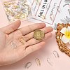 40Pcs 4 Colors Brass Micro Pave Clear Cubic Zirconia Hoop Earring Findings KK-CJ0003-97-4