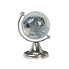 Featuring Brass and Glass Rotating Globe with Acid Etched Map PW-WGAE513-01-5