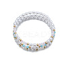 3Pcs Resin Pearl Faceted Round & Rice Beaded Stretch Anklet Sets FS-WG2E78A-01-5