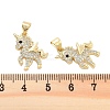Brass Pave Cubic Zirconia Pendants KK-U009-02B-G-3