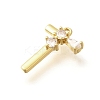 Brass Micro Pave Cubic Zirconia Pendants KK-M310-01G-20-2