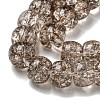 Transparent Spray Painting Crackle Glass Beads Strands GLAA-NH0001-05J-3