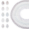 10Strands 10 Colors Transparent Glass Beads Strands EGLA-TA0013-24D-1