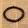 Natural Lava Rock Beaded Stretch Bracelets BJEW-F188-23-1