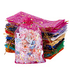 72Pcs 12 Colors Gold Stamping Moon & Star Organza Drawstring Gift Storage Bags OP-BBC0001-02B-1