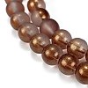 Frosted Transparent Glass Bead Strands X1-GLAA-P065-8mm-13-4