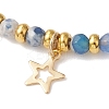 Star 201 Stainless Steel Charm Bracelets BJEW-JB12801-02-3