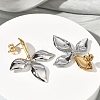 Two Tone Flower 304 Stainless Steel Stud Earrings EJEW-B156-10GP-3