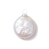 Natural Keshi Pearl Flat Round Charms PALLOY-JF05077-02-2