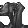 Natural Mixed Stone Round Dangle Earrings EJEW-JE06822-5