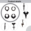 ANATTASOUL 18Pcs 9 Style 304 Stainless Steel Cone & Column Beaded Hoop Earrings EJEW-AN0003-34-3