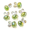 UV Plating Rainbow Iridescent Acrylic Beads PACR-E001-05C-1