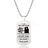 201 Stainless Steel To My Husband Dog Tag Pendant Ball Chain Necklaces FS-WG527E6-28-1