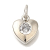 Brass Micro Pave Cubic Zirconia Pendants KK-Q001-13P-01-1