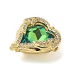 Brass Micro Pave Cubic Zirconia Pendants KK-U046-11G-01-2
