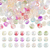 144G 12 Colors Transparent Spray Painted Glass Beads EGLA-TA0013-13-3