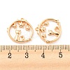 Brass Micro Pave Cubic Zirconia Pendants KK-E090-38G-3
