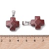 Natural Red Rainbow Jasper Pendants G-K359-02P-09-3