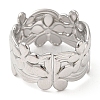 Non-Tarnish 304 Stainless Steel Open Cuff Rings LS-RJEW-K245-83P-2