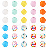 76Pcs Round Silicone Focal Beads SIL-TA0001-94-2