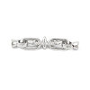 Brass Micro Pave Cubic Zirconia Fold Over Clasps KK-U059-07P-1