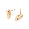 Brass Earring Findings X-KK-S356-442-NF-1