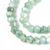 Ombre Effect Dyed Glass Beads Strands GLAA-T025-4mm-09F-3