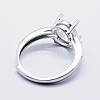 Rhodium Plated 925 Sterling Silver Finger Ring Components STER-G027-18P-3