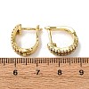 Brass Micro Pave Cubic Zirconia Oval Hoop Earrings EJEW-D332-03B-G-5