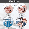 12Pcs Iron Shower Curtain Rings for Bathroom HJEW-NB00295-3