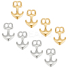 6Pcs 2 Colors 304 Stainless Steel Anchor Hook Clasps STAS-UN0050-79-1