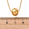 304 Stainless Steel Round Ball Pendant Necklaces for Women NJEW-K255-51G-5
